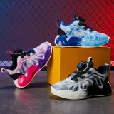 Toddler Kids Unisex Breathable Rotary Buttons Running Sneaker Shoes
