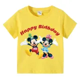 Kids Clothing Top Birthday Celebration For Boys And Girls Cartoon Mice Family T-shirts