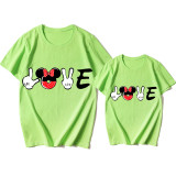 Mommy and Me Matching Clothing Top Cartoon Mice Love Family T-shirts