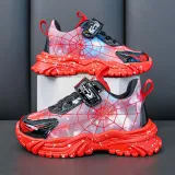 Toddler Kids Unisex Mesh Breathable Thick-soled Spider Sneaker Running Shoes