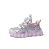 Toddler Kids Unisex Breathable Rotary Buttons Soft Flats Sneakers