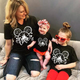 Mommy and Me Matching Clothing Top Cartoon Mice Love Heart Family T-shirts