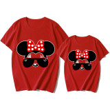 Mommy and Me Matching Clothing Top Cartoon Mice With Sunglasses Family T-shirts