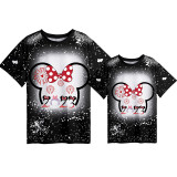 Mommy and Me Matching Clothing Top Cartoon Mice Head 2023 Tie Dyed Family T-shirts