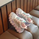 Toddler Kids Unisex Breathable Rotary Buttons Soft Flats Sneakers
