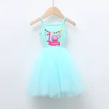 Girls Puffy Slip Name Custom Birthday Celebration Cartoon Piggy Tutu Dress