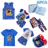 Boy Birthday Puppy Dog Slipper Sleepwear Tops Birthday Gift Set With Gift Box
