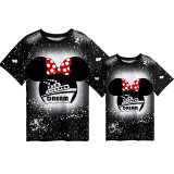 Mommy and Me Matching Clothing Top Cartoon Mice Dream Cruise Tie Dyed Family T-shirts