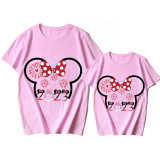 Mommy and Me Matching Clothing Top Cartoon Mice Head 2023 Family T-shirts