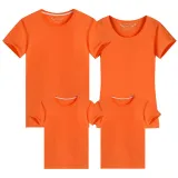 Family Matching Women and Men Casual Short Sleeve Pure Colours T-shirt Mommy and Me Tops