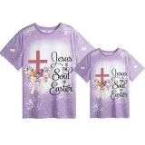 Mommy and Me Matching Clothing Top Happy Easter Jesus Is The Soul Of Easter Tie Dyed Family T-shirts