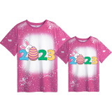 Mommy and Me Matching Clothing Top Happy Easter 2023 Tie Dyed Family T-shirts