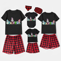 Easter Family Matching Pajamas Exclusive Design Happy Easter Gnomies Black Pajamas Set