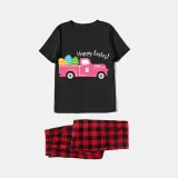 Easter Family Matching Pajamas Exclusive Design Happy Easter Car Black Pajamas Set