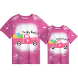Mommy and Me Matching Clothing Top Happy Easter Car Tie Dyed Family T-shirts
