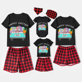 Easter Family Matching Pajamas Exclusive Design Happy Easter Gnomies Car Black Pajamas Set