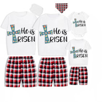 Easter Family Matching Pajamas Exclusive Design Happy Easter He Is Risen Eggs White Pajamas Set