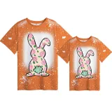 Mommy and Me Matching Clothing Top Happy Easter Bunny Flower Tie Dyed Family T-shirts