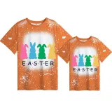 Mommy and Me Matching Clothing Top Happy Easter Rabbits Tie Dyed Family T-shirts