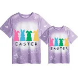 Mommy and Me Matching Clothing Top Happy Easter Rabbits Tie Dyed Family T-shirts