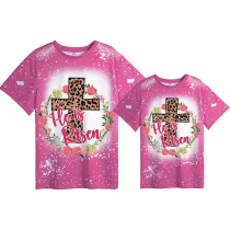Mommy and Me Matching Clothing Top Happy Easter He Is Risen Tie Dyed Family T-shirts