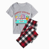 Easter Family Matching Pajamas Exclusive Design Happy Easter Gnomies Car Gray Pajamas Set
