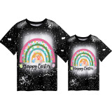 Mommy and Me Matching Clothing Top Happy Easter Rainbow Bunny Tie Dyed Family T-shirts
