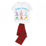 Easter Family Matching Pajamas Exclusive Design Happy Easter Gnomies Gray Pajamas Set