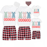 Easter Family Matching Pajamas Exclusive Design Happy Easter Bunny White Pajamas Set