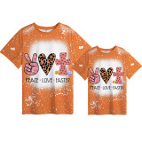 Mommy and Me Matching Clothing Top Happy Easter Peace Love Tie Dyed Family T-shirts