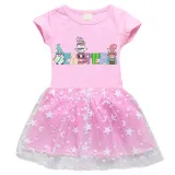 Girls Yarn Skirt Happy Easter Slogan Gnomies Long And Short Sleeve Dress
