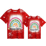Mommy and Me Matching Clothing Top Happy Easter Rainbow Bunny Tie Dyed Family T-shirts
