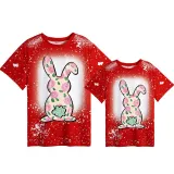 Mommy and Me Matching Clothing Top Happy Easter Bunny Flower Tie Dyed Family T-shirts