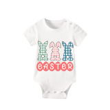 Easter Family Matching Pajamas Exclusive Design Happy Easter Bunny Gray Pajamas Set