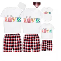 Easter Family Matching Pajamas Exclusive Design Happy Easter Love Egg White Pajamas Set
