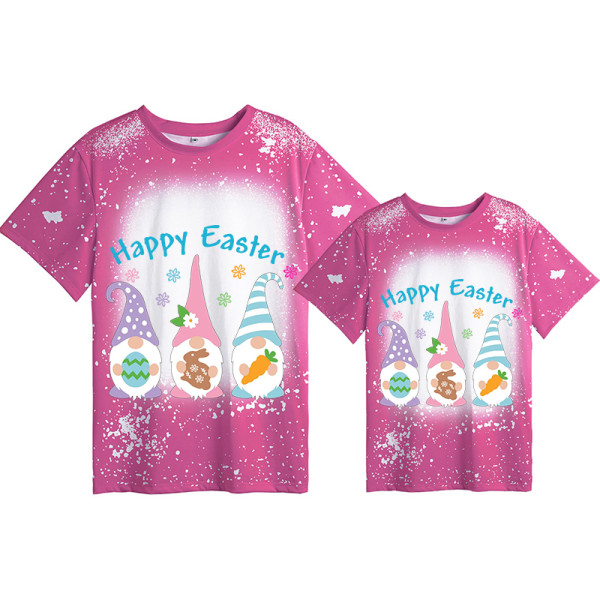 Mommy and Me Matching Clothing Top Happy Easter Gnomies Tie Dyed Family T-shirts