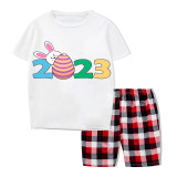 Easter Family Matching Pajamas Exclusive Design Happy Easter 2023 White Pajamas Set