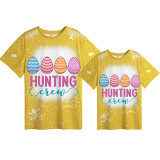 Mommy and Me Matching Clothing Top Happy Easter Egg Hunting Crew Tie Dyed Family T-shirts