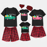 Easter Family Matching Pajamas Exclusive Design Happy Easter Car Black Pajamas Set
