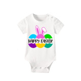Easter Family Matching Pajamas Exclusive Design Happy Easter Eggs Gray Pajamas Set
