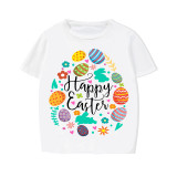 Easter Family Matching Pajamas Exclusive Design Happy Easter Elements Eggs White Pajamas Set