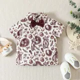 Baby Boys Happy Easter Two Pieces Rabbit Short Sleeve Shirts and Shorts Set