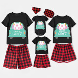 Easter Family Matching Pajamas Exclusive Design Happy Easter Bunny Car Black Pajamas Set