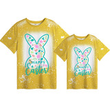 Mommy and Me Matching Clothing Top Happy Easter Bunny Elements Tie Dyed Family T-shirts