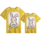 Mommy and Me Matching Clothing Top Happy Easter Bunny Flower Tie Dyed Family T-shirts