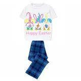Easter Family Matching Pajamas Exclusive Design Happy Easter Gnomies Bunny Gray Pajamas Set