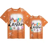 Mommy and Me Matching Clothing Top Happy Easter Eggs Bunny Tie Dyed Family T-shirts