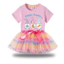 Girl Two Pieces Rainbow TuTu Happy Easter Gnomies Princess Bubble Skirt