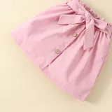 Toddler Girls Easter Holiday Wreath Bunny Rabbit Flying Sleeve Bowknot A-Line Dress