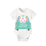 Easter Family Matching Pajamas Exclusive Design Happy Easter Bunny Car Gray Pajamas Set